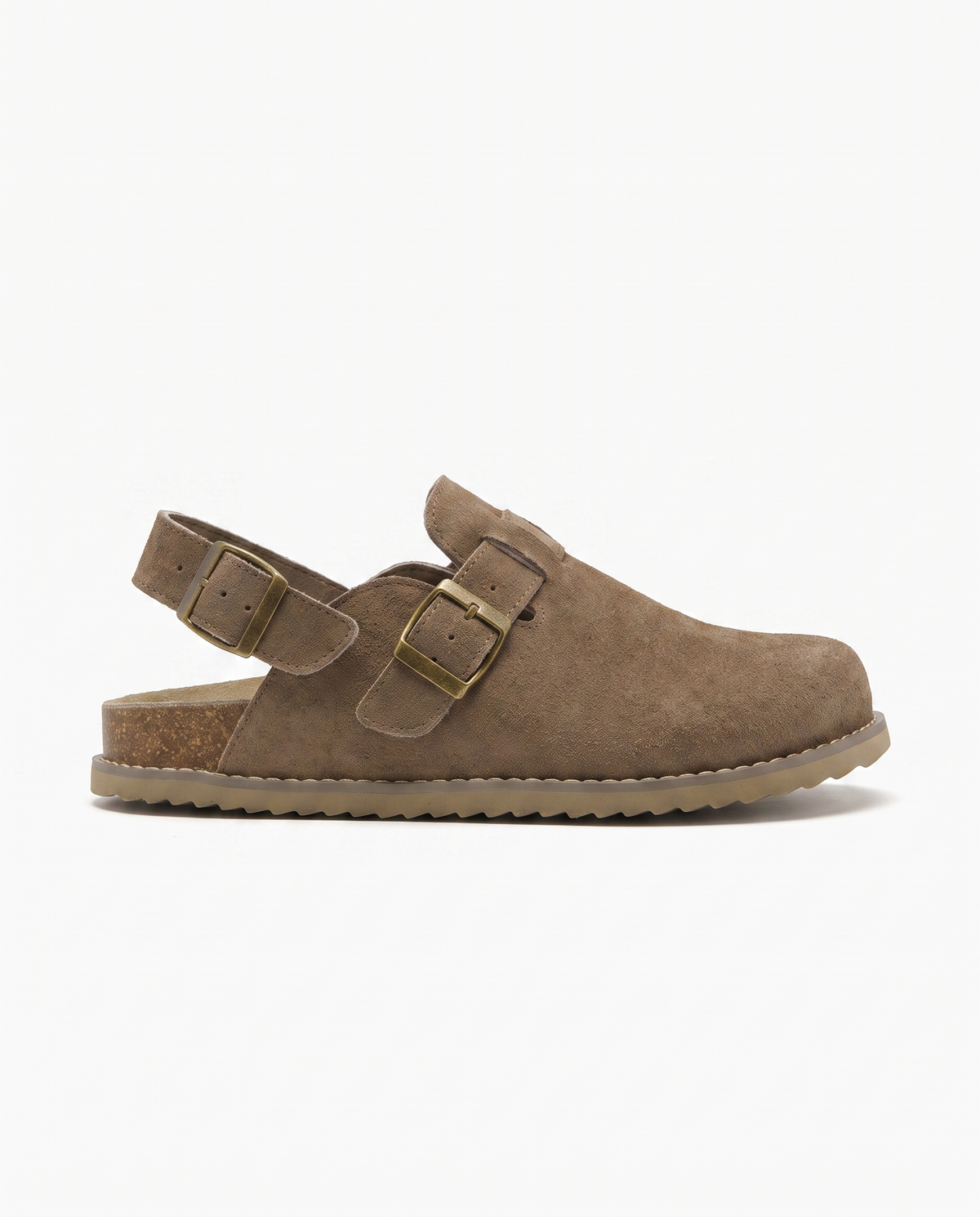 Buckled Suede Clogs