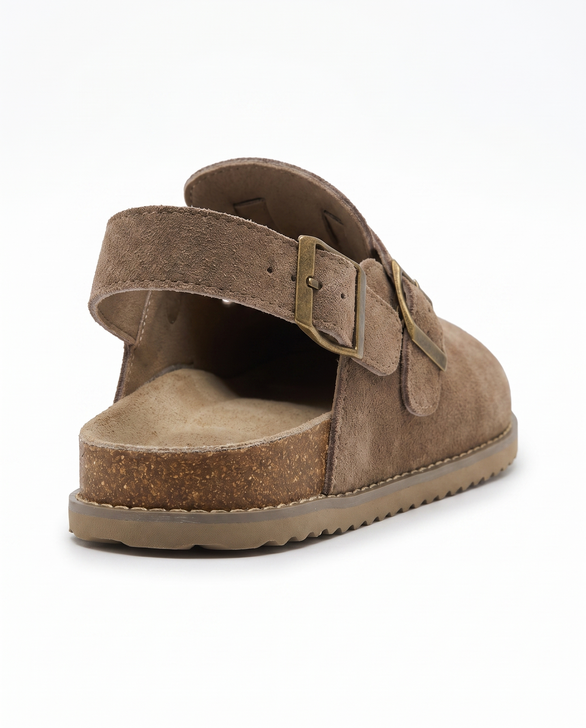 Buckled Suede Clogs