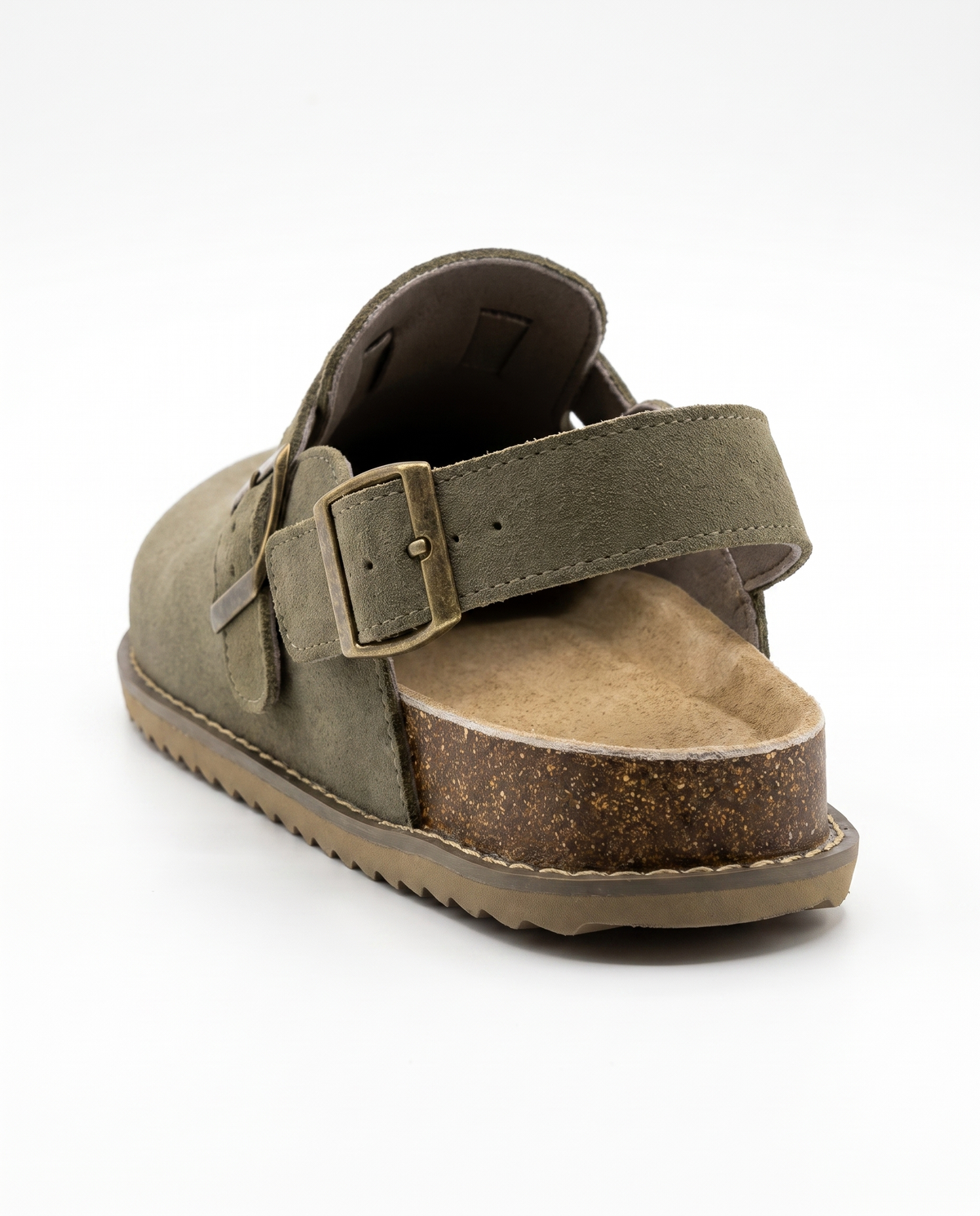 Buckled Suede Clogs