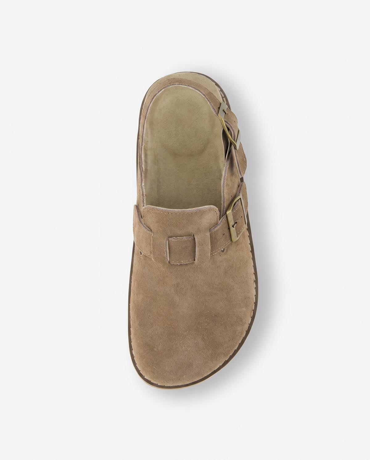 Buckled Suede Clogs