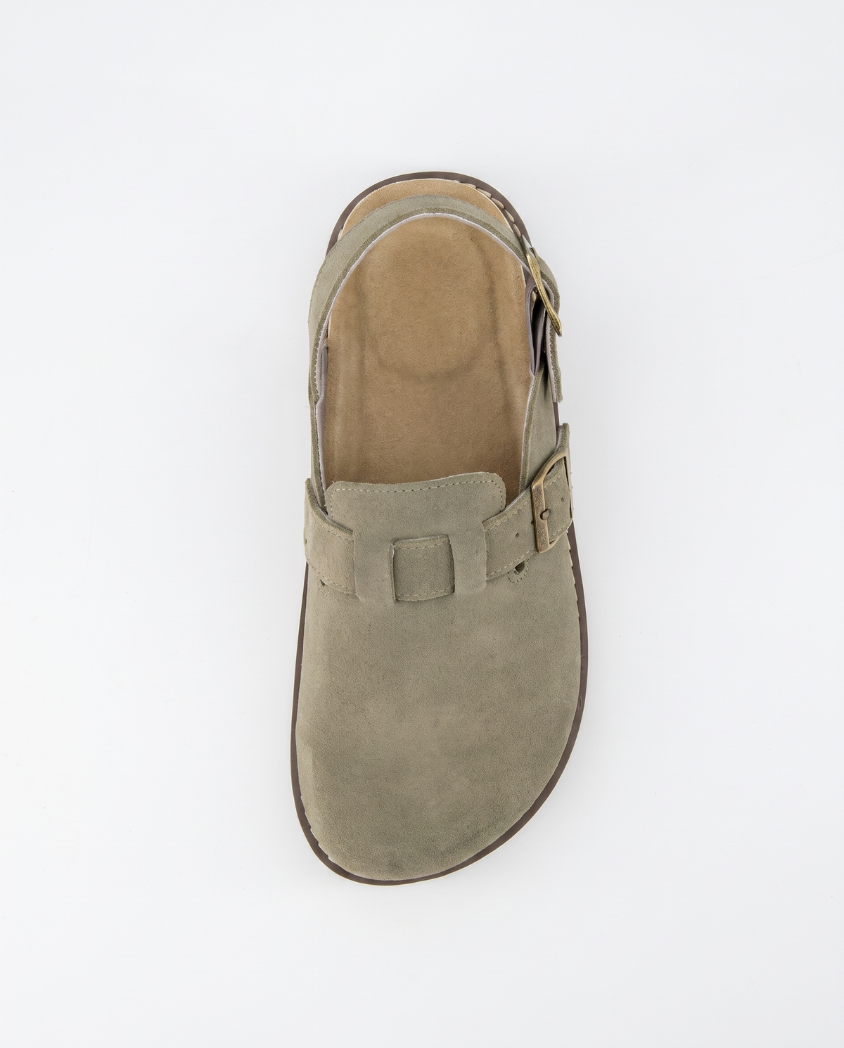 Buckled Suede Clogs