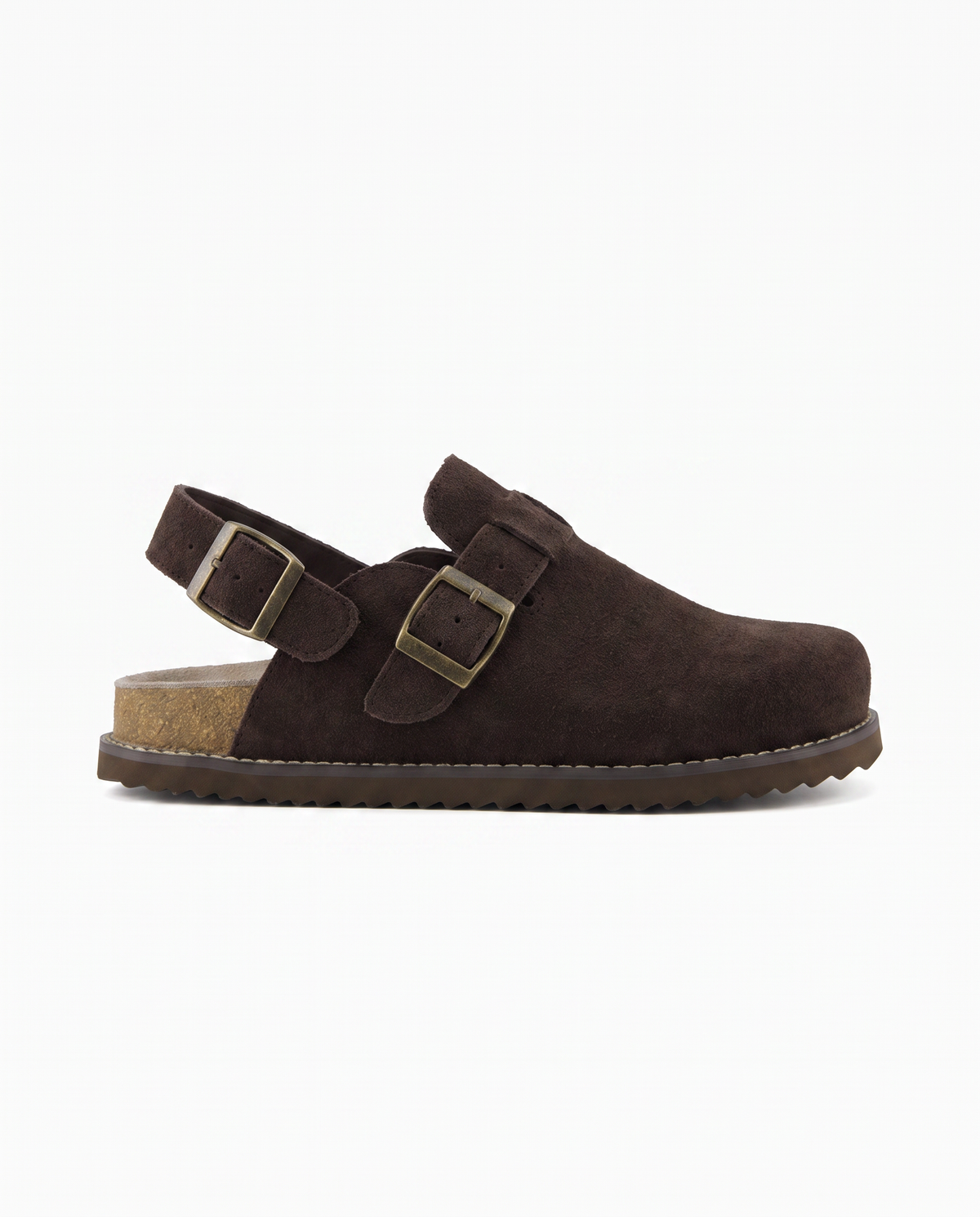 Buckled Suede Clogs