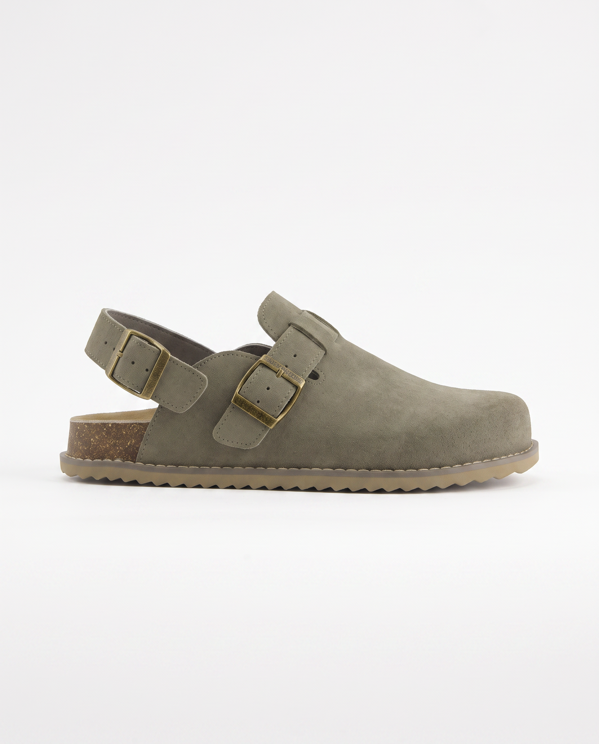 Buckled Suede Clogs